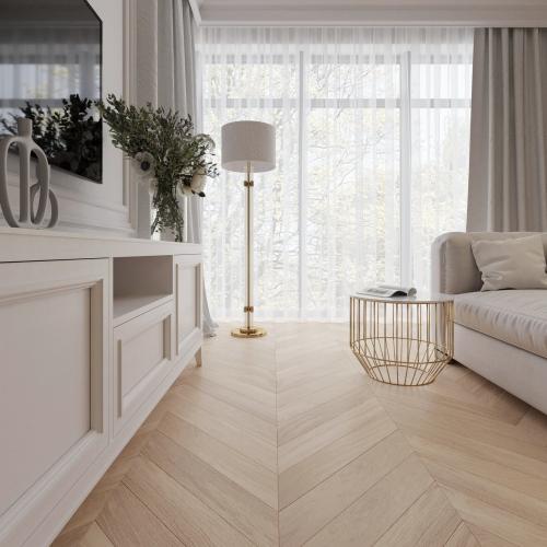 Инженерная доска AlixFloor Французская Ёлка ALX 1022CV Дуб кремовый матовый