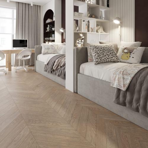 Инженерная доска AlixFloor Французская Ёлка ALX 1032CV Дуб дымчато-серый