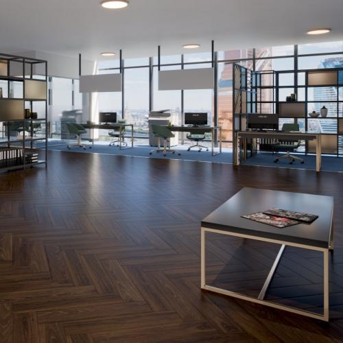 Инженерная доска Damy Floor Luxury Английская Ёлочка Каштановый