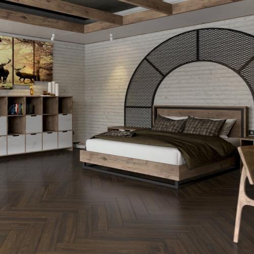 Инженерная доска Damy Floor Luxury Английская Ёлочка Шоколадный