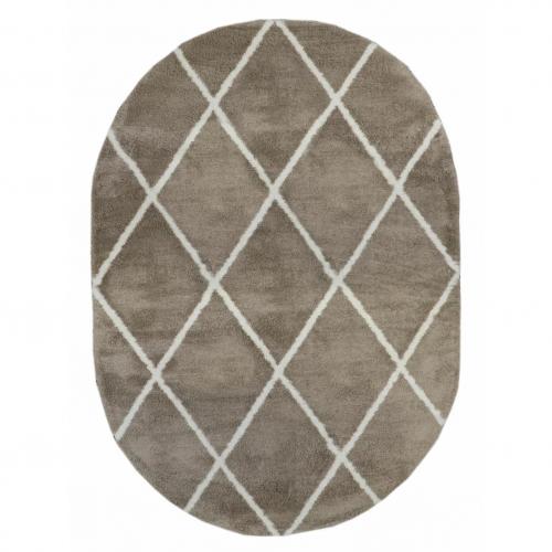 Ковры Oz Kaplan Gold Shaggy 01562A Beige Beige Овал