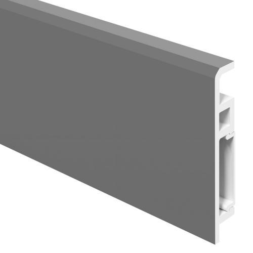 Плинтус Aberhof Lux Светло-серый Гладкий Полуматовый