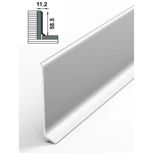 Плинтус Bonkeel Prof AL60/80/100 Prof AL60 Серебро