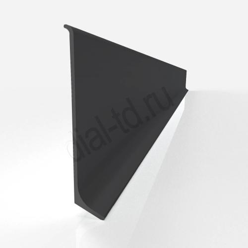 Плинтус Диал Напольный Алюминиевый 0033 Черный 12x60 мм