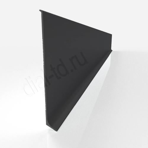 Плинтус Диал Напольный Алюминиевый 0035 Черный 12x100 мм