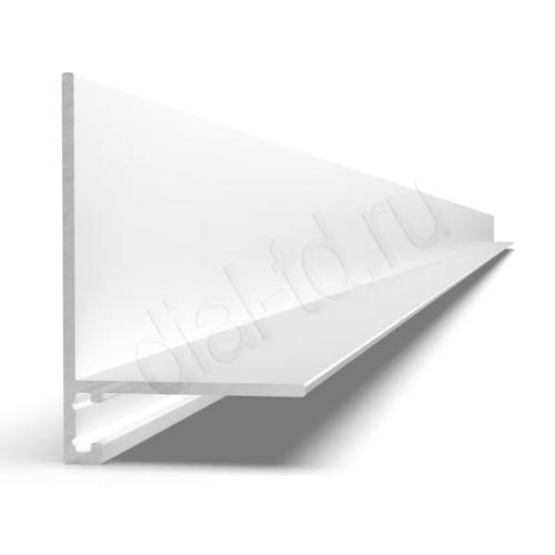 Плинтус Диал Напольный Алюминиевый 2334 Микро для пола с заходом на стену 31.9x20 Белый