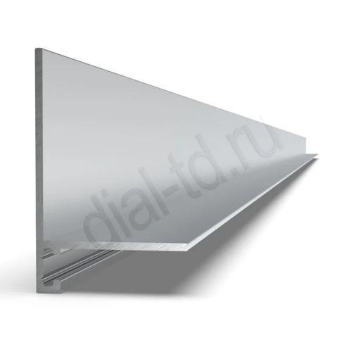Плинтус Диал Напольный Алюминиевый 2334 Микро для пола с заходом на стену 31.9x20 Серебро