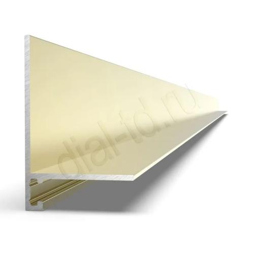 Плинтус Диал Напольный Алюминиевый 2334 Микро для пола с заходом на стену 31.9x20 Шампань