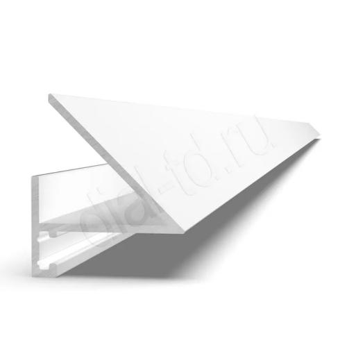 Плинтус Диал Напольный Алюминиевый 2335 Микро для пола с подсветкой 23.9x20 Белый