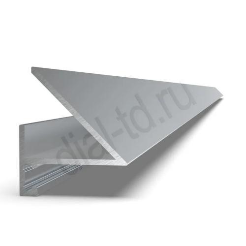 Плинтус Диал Напольный Алюминиевый 2335 Микро для пола с подсветкой 23.9x20 Серебро