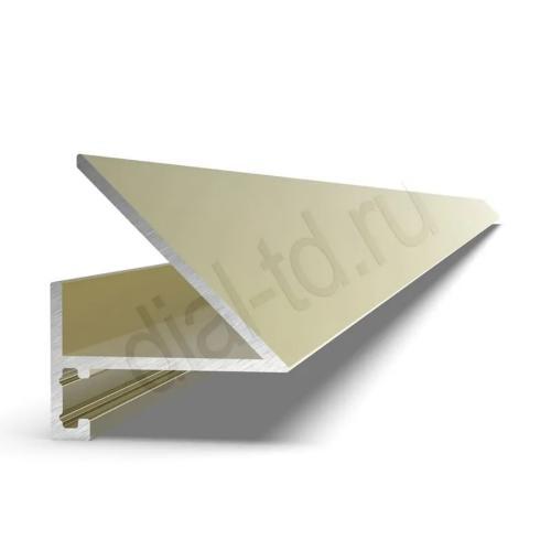 Плинтус Диал Напольный Алюминиевый 2335 Микро для пола с подсветкой 23.9x20 Шампань