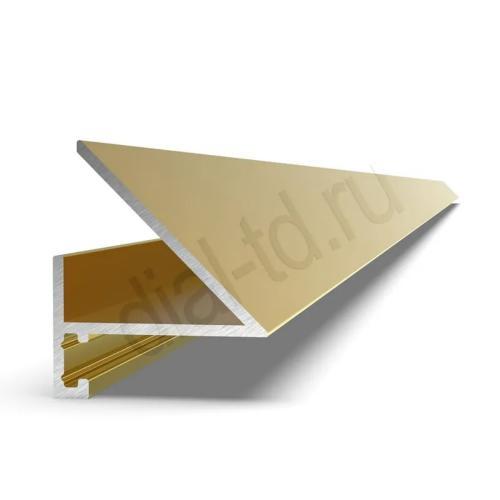 Плинтус Диал Напольный Алюминиевый 2335 Микро для пола с подсветкой 23.9x20 Золото
