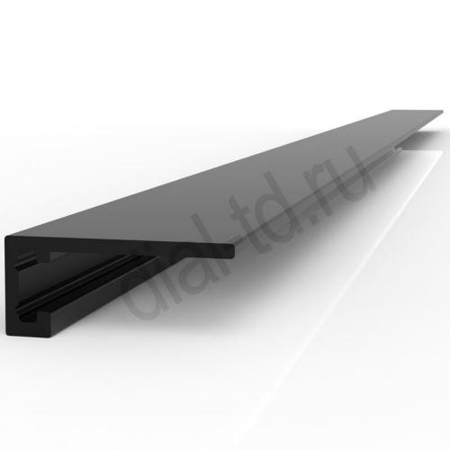 Плинтус Диал Напольный Алюминиевый 2336 Микро 5.9x16 Черный