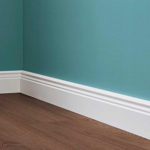 Плинтус Kronotex Ktex P белый ламинированный плинтус МДФ 80 мм