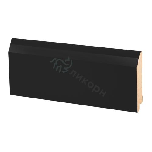 Плинтус Ликорн Напольный Цветной К-26 Чёрный 80х16 мм