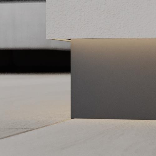 Плинтус Ликорн Скрытый плинтус / Теневой профиль C-02.2.3 Алюминиевый, со световым каналом