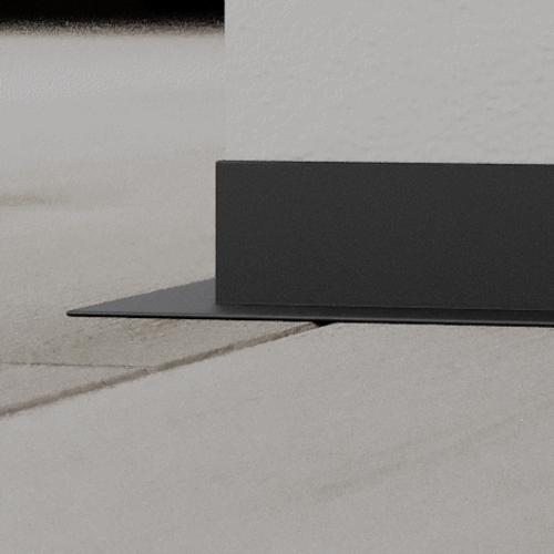 Плинтус Ликорн Скрытый плинтус / Теневой профиль C-05.25.3 Чёрный, L-образный, микро