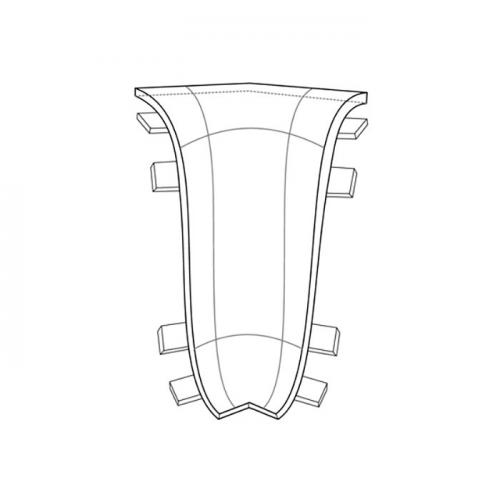 Плинтус LinePlast 58 мм Угол внутренний к плинтусу LinePlast 58мм