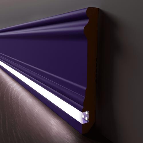 Плинтус Luxury Wood Decor c LED подсветкой Колорадо Цветной, эмаль RAL/NCS