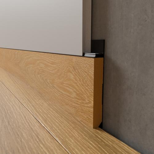 Плинтус Luxury Wood Decor скрытый МДФ Вставка+Шпон в скрытый плинтус Без покрытия