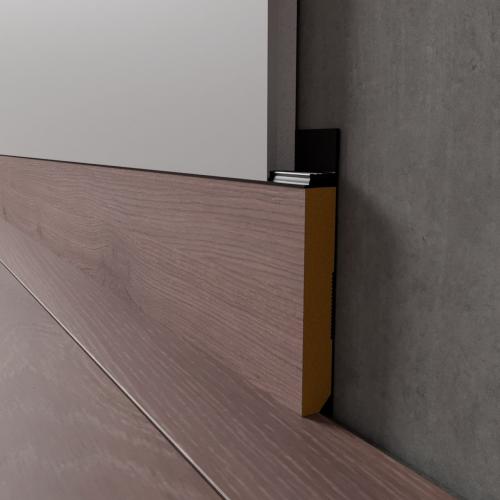 Плинтус Luxury Wood Decor скрытый МДФ Вставка+Шпон в скрытый плинтус с покрытием