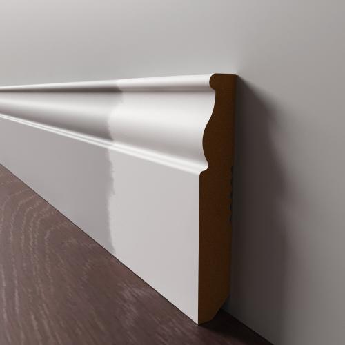 Плинтус Luxury Wood Decor напольный МДФ Флорида белый под покраску