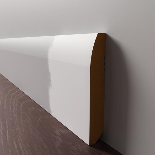 Плинтус Luxury Wood Decor напольный МДФ Мериленд белый под покраску