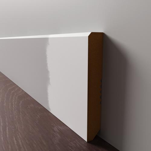 Плинтус Luxury Wood Decor напольный МДФ Орегон белый под покраску