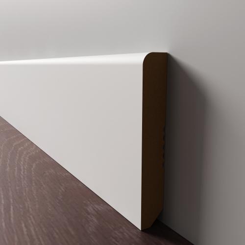 Плинтус Luxury Wood Decor напольный МДФ Техас Белый финишная эмаль