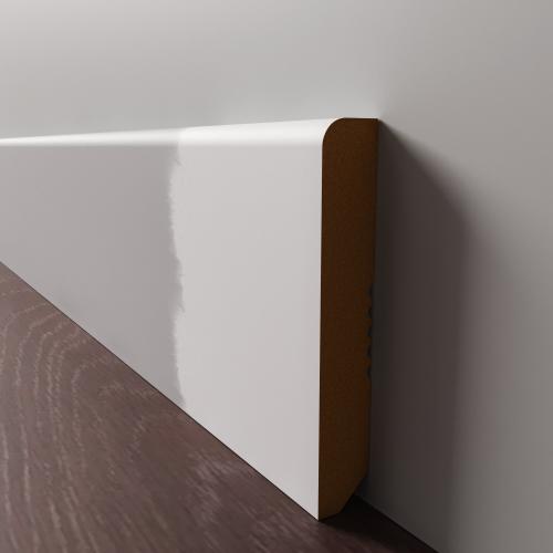 Плинтус Luxury Wood Decor напольный МДФ Техас белый под покраску