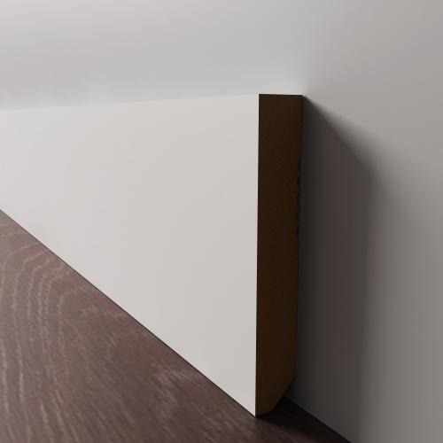 Плинтус Luxury Wood Decor напольный МДФ Висконсин Белый финишная эмаль