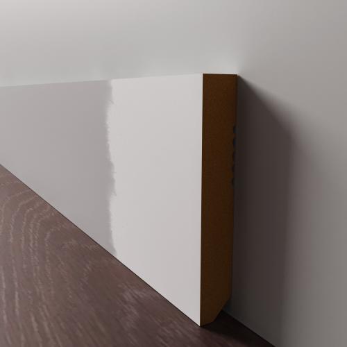 Плинтус Luxury Wood Decor напольный МДФ Висконсин белый под покраску