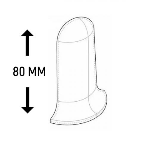 Плинтус  Угол внешний к плинтусу Royce 80 мм