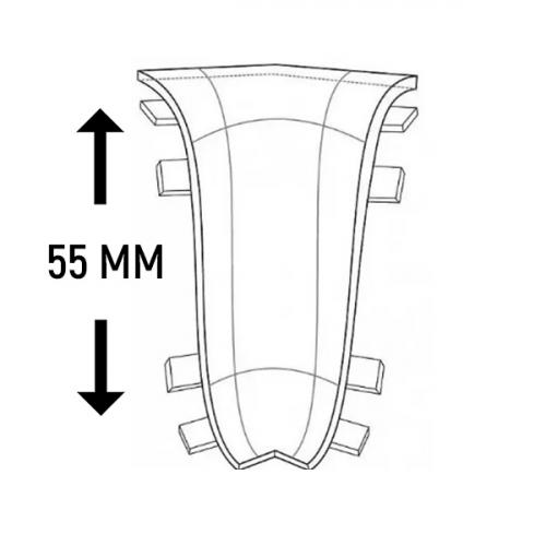 Плинтус  Угол внутренний к плинтусу Royce 55 мм
