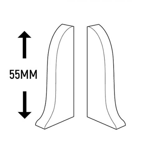Плинтус  Заглушка левая и правая (пара) Royce 55 мм