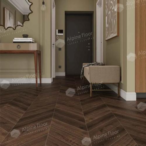 Кварцвиниловая плитка Alpine Floor Chevron Alpine ECO 18-12 MC Дуб Мокка