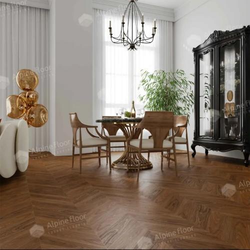 Кварцвиниловая плитка Alpine Floor Chevron Alpine ECO 18-22 MC Орех Нойер