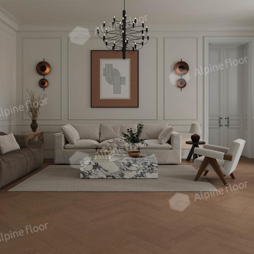 Кварцвиниловая плитка Alpine Floor Приоритет Паркет ECO 30-4 Дуб Престижный