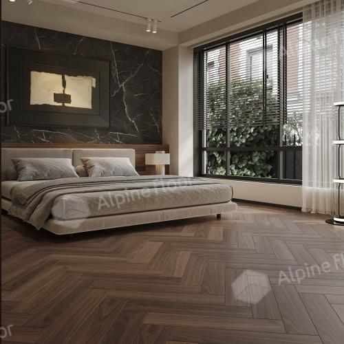 Кварцвиниловая плитка Alpine Floor Приоритет Паркет ECO 30-9 Орех Натуральный