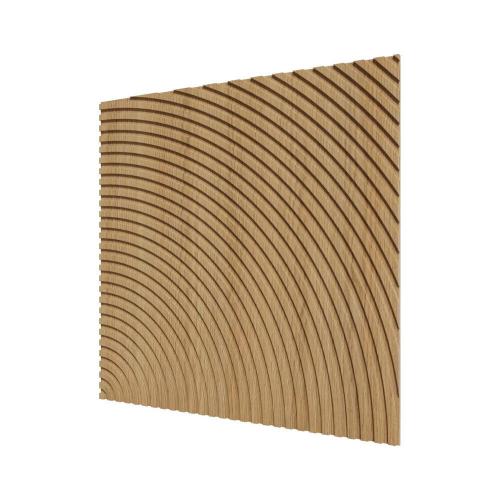 Стеновые панели Ликрон МДФ Круги Орех светлый