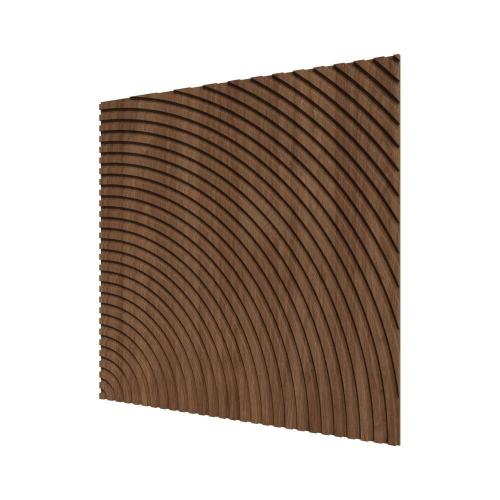 Стеновые панели Ликрон МДФ Круги Орех темный