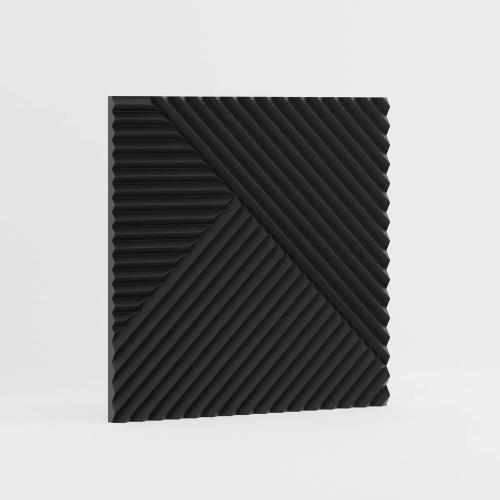 Стеновые панели Ликрон МДФ Пирамиды Черный