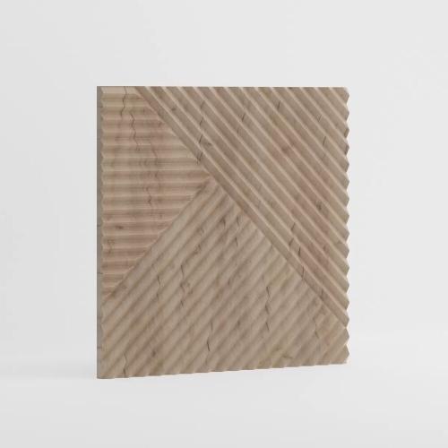 Стеновые панели Ликрон МДФ Пирамиды Орех-светлый