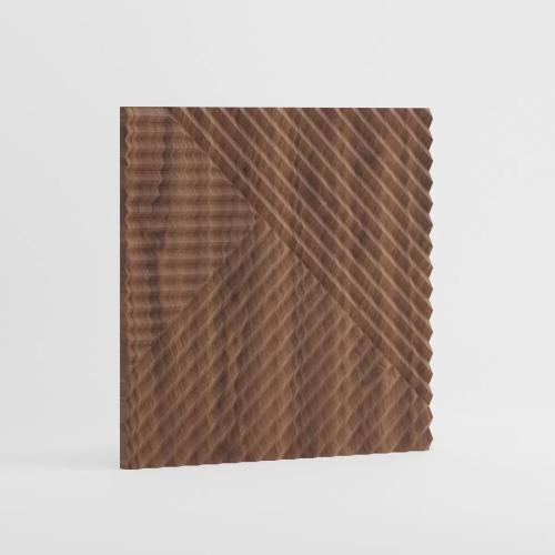 Стеновые панели Ликрон МДФ Пирамиды Орех-темный